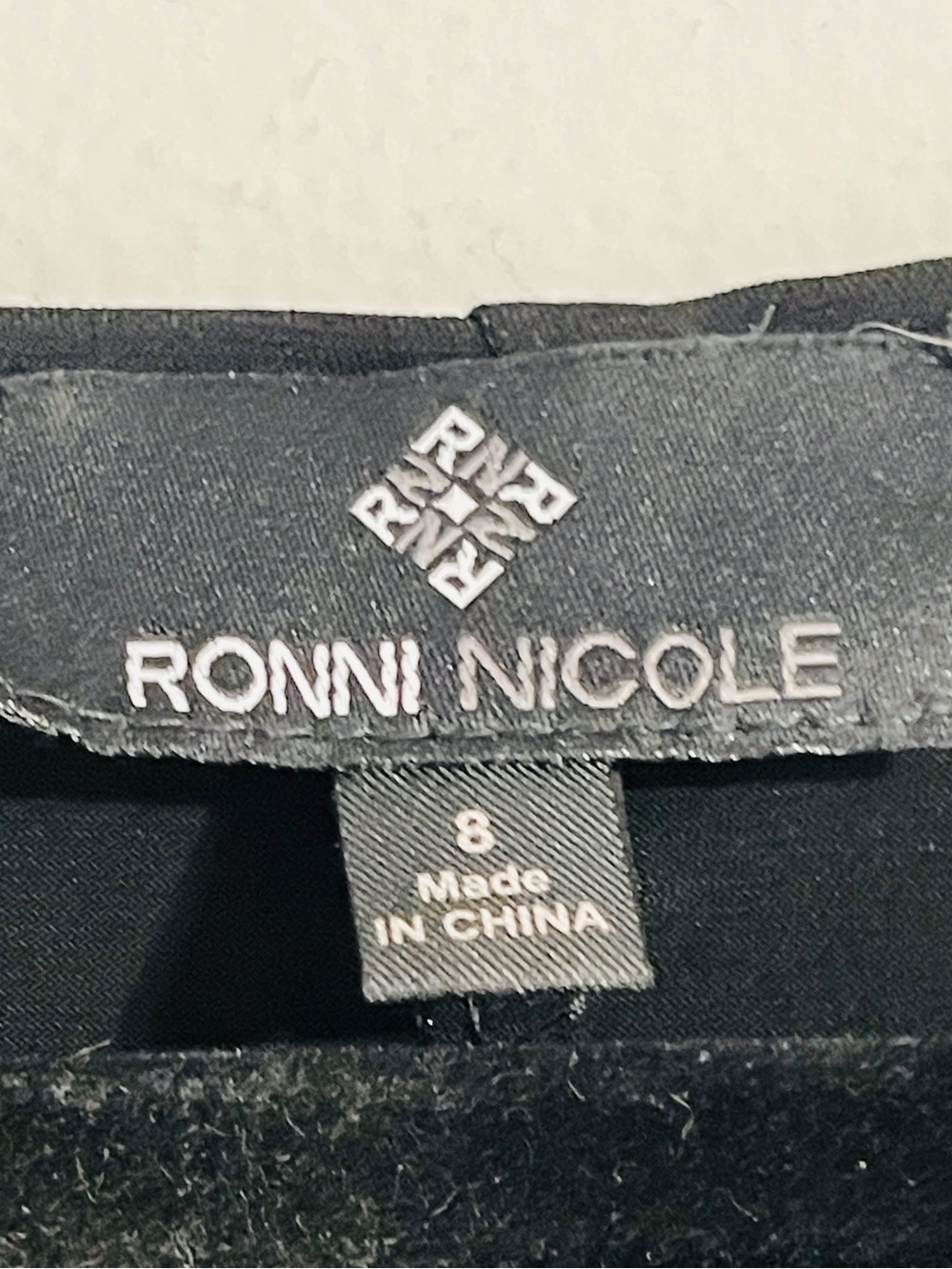 Vintage 90’s Ronni Nicole Black Boho Chic Sleeveless Mini Dress Beaded Neck Sz 8 - Picture 8 of 16